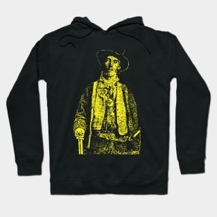 Billy the Kid Grunge Pop Distressed Style Billy the Kid Western Outlaw Yellow Version Hoodie